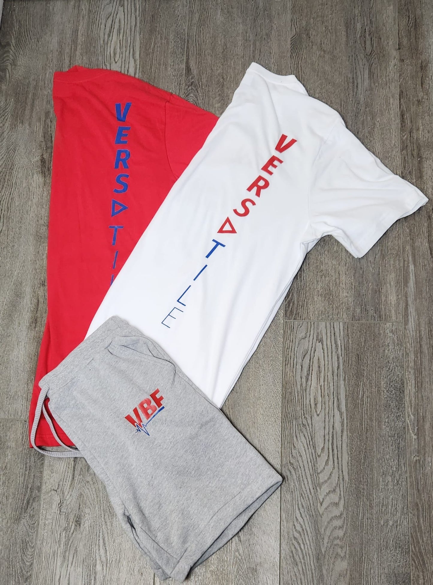 Versa Cupmatch Wear T- Shirts (White tees Crew neck) (Red and Blue tees V neck)